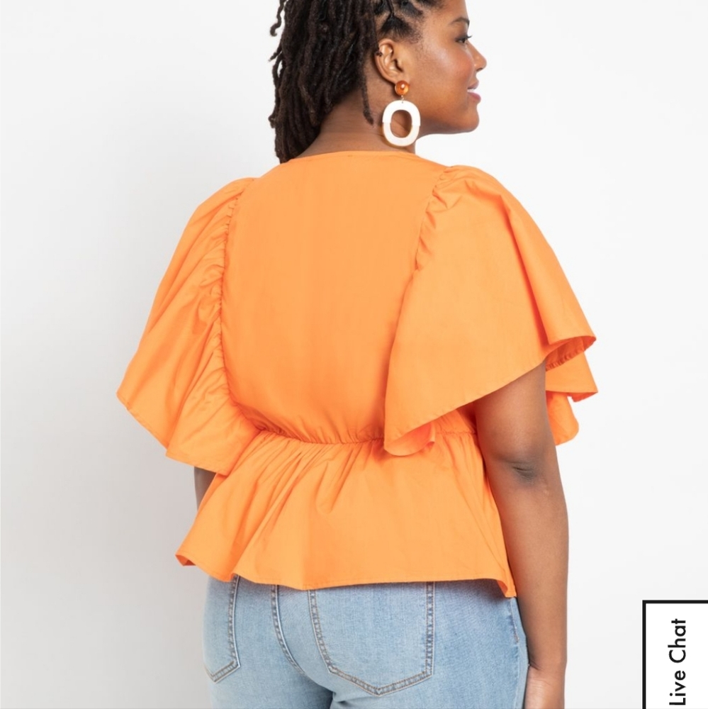Flutter Sleeve Surplice Top - image 2
